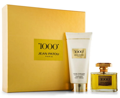 JEAN PATOU 1000 2 PCS SET FOR WOMEN: 2.5 EAU DE PARFUM SPRAY + 6.7 BODY CREAM.