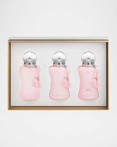 PARFUMS DE MARLY DELINA 3 PCS SET FOR WOMEN: 1 OZ EAU DE PARFUM SPRAY + DELINA EXCLUSIF 1 OZ EAU DE PARFUM SPRAY + DELINA LA ROSEE 1 OZ EAU DE PARFUM SPRAY.