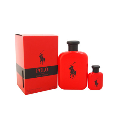 RALPH LAUREN POLO RED 2 PCS SET FOR MEN: 4.2 EAU DE TOILETTE + 0.5 EAU DE TOILETTE