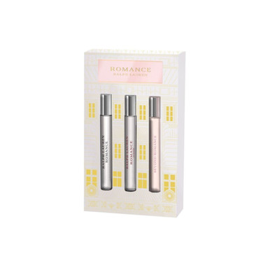 RALPH LAUREN ROMANCE 3*10ML 3 PCS SET FOR WOMEN: ROMANCE 0.34 EAU DE PARFUM SPRAY + BEYOND ROMANCE 0.34 EAU DE PARFUM SPRAY + ROMANCE INTENSE 0.34 EAU DE PARFUM SPRAY