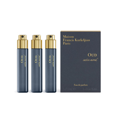 MAISON FRANCIS KURKDJIAN OUD SATIN MOOD 3 PCS SET: 3 X 0.37 OZ EAU DE PARFUM REFILL